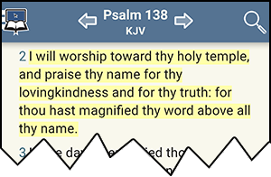 Once highlighted it will take you back to the verse