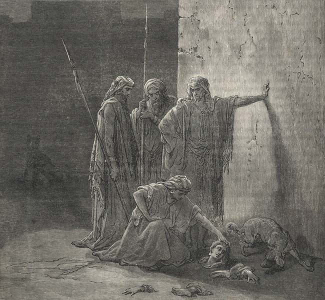 Jehu's Companions Finding the Remains of Jezebel - 2 Kings Image