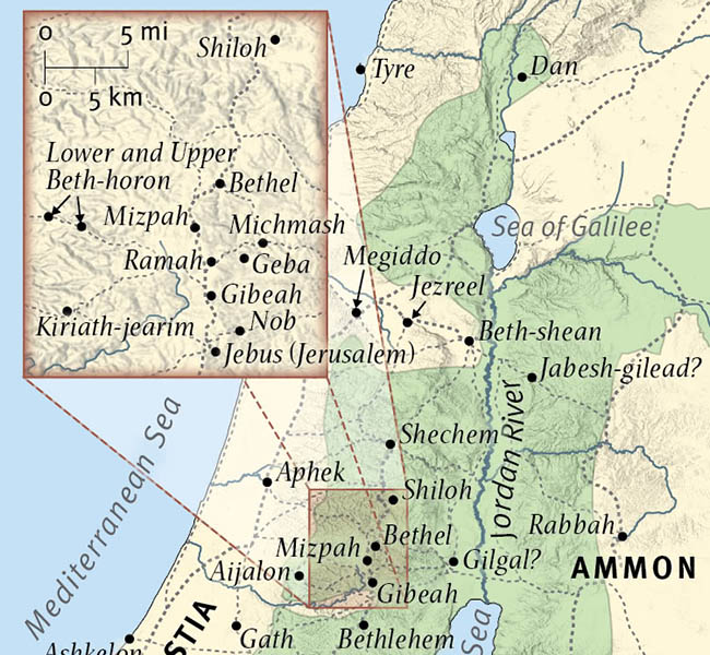 The Setting of 1 Samuel - ESV Global Study Bible Image