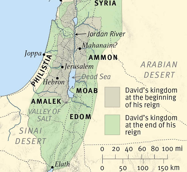 The Extent Of David's Kingdom - Esv Global Study Bible Image