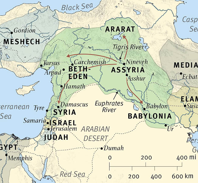 The Near East at the Time of Isaiah - ESV Global Study Bible Image