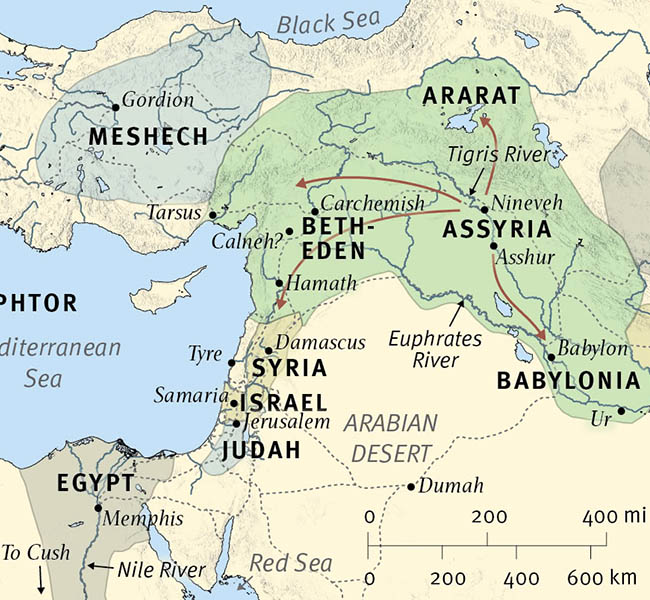 The Near East at the Time of Amos - ESV Global Study Bible Image