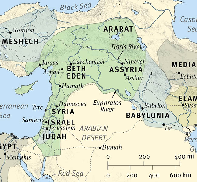 The Near East at the Time of Zephaniah - ESV Global Study Bible Image