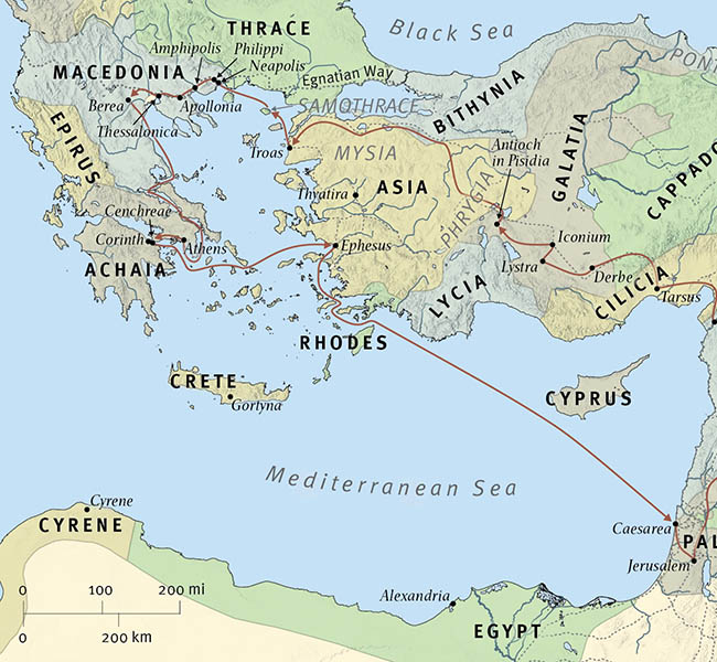 Paul's Second Missionary Journey - ESV Global Study Bible Image