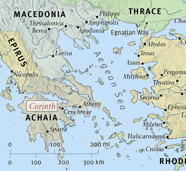 The Setting of 2 Corinthians - ESV Global Study Bible Image