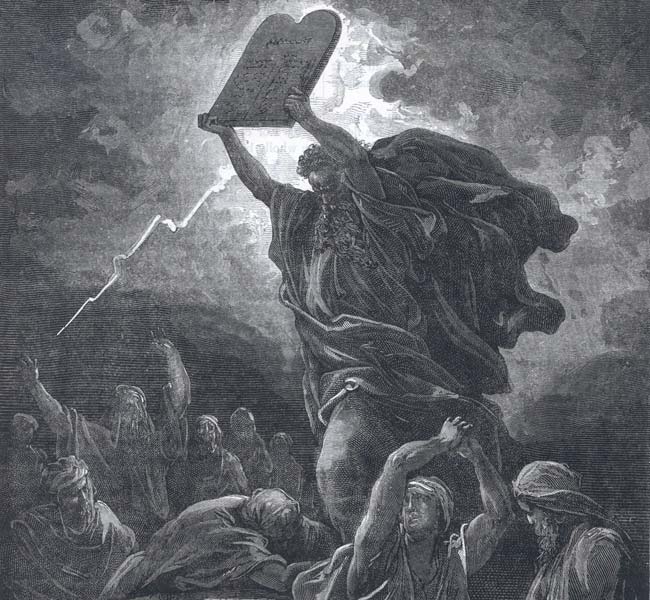 Moses Breaking the Tablets of the Law - Exodus Image