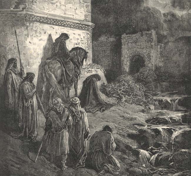 Nehemiah Viewing Secretly the Ruins of the Walls of Jerusalem ...