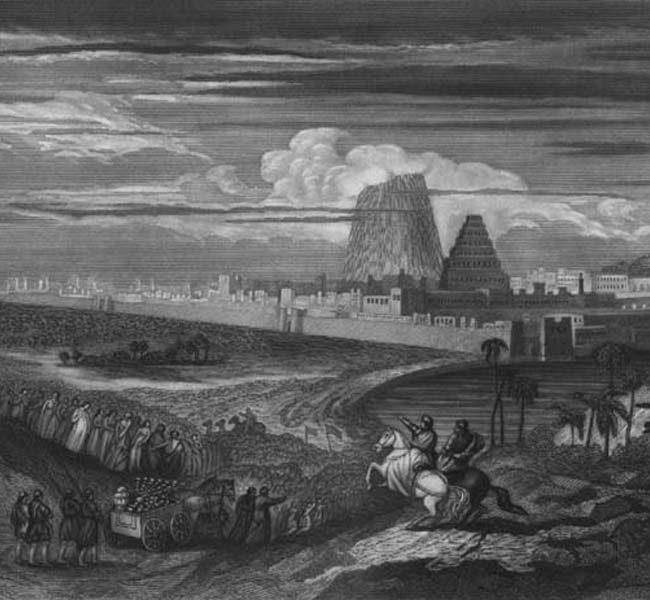 Jerusalem Taken Captive Into Babylon (engraving) - Classic BLB Images Image