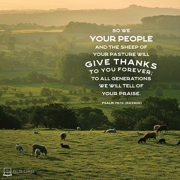 Psalm 79:13 (NASB20) - Calendar Images Image