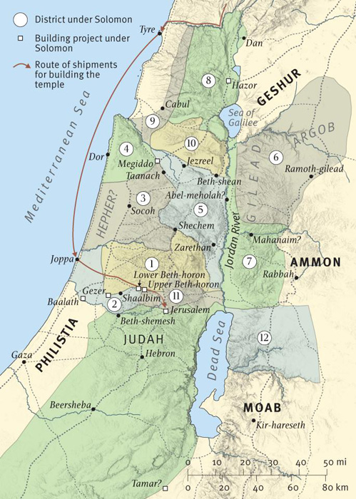 Solomon's Administrative Districts