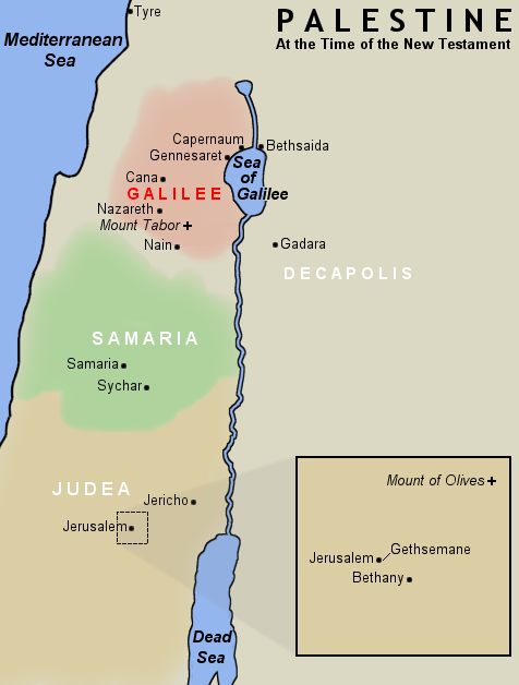 Map of Galilee - Study Resources