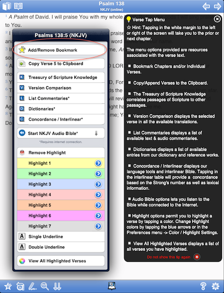 The BLB for iPad || User Manual || Bookmarks